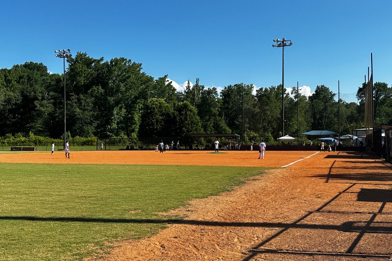 a baseball field at mulberry river sports complex